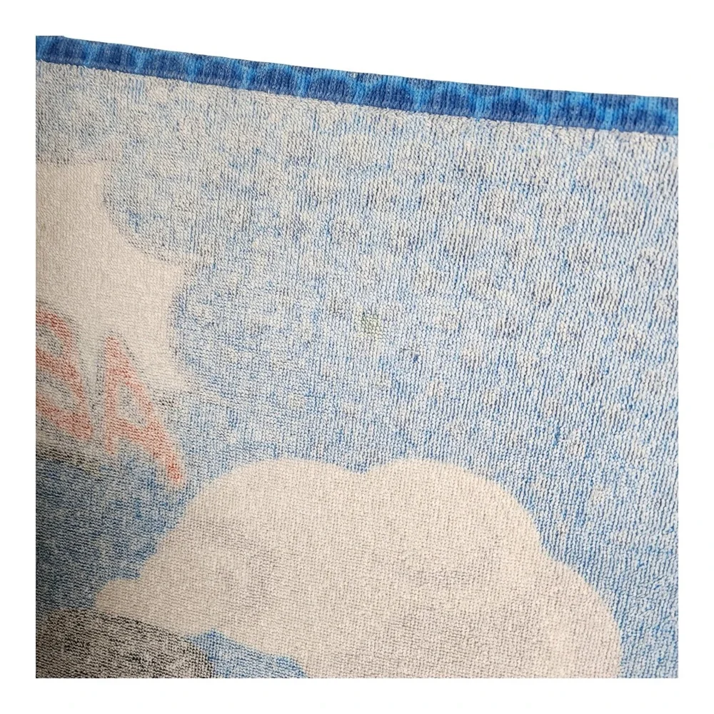 Thomas & Friends All Aboard Blue Beach Towel 2008 Graphic Kids Bath Pool Train